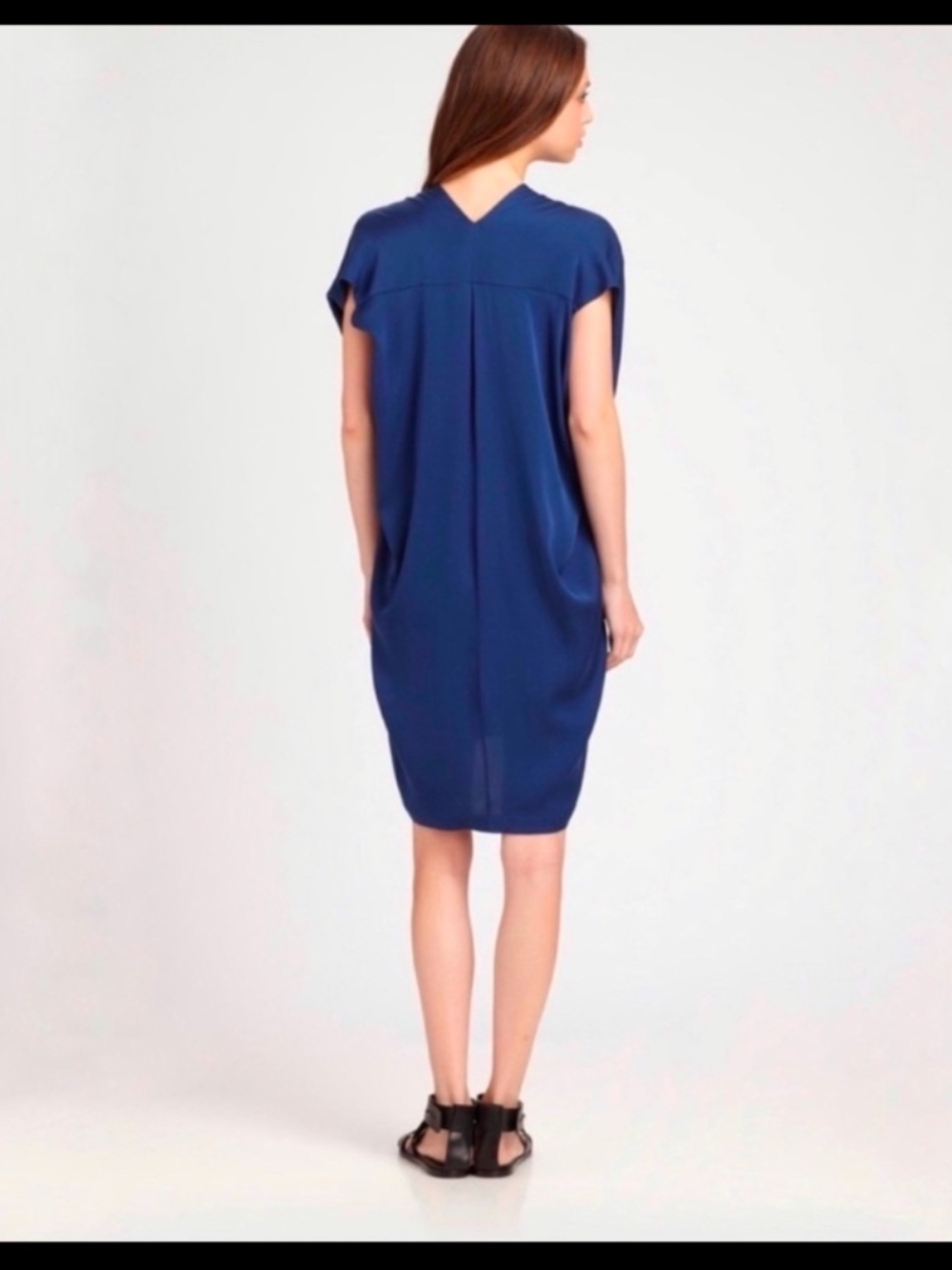 Vince M Silk Shift Popover Oversized Midi Dress - Picture 5 of 12